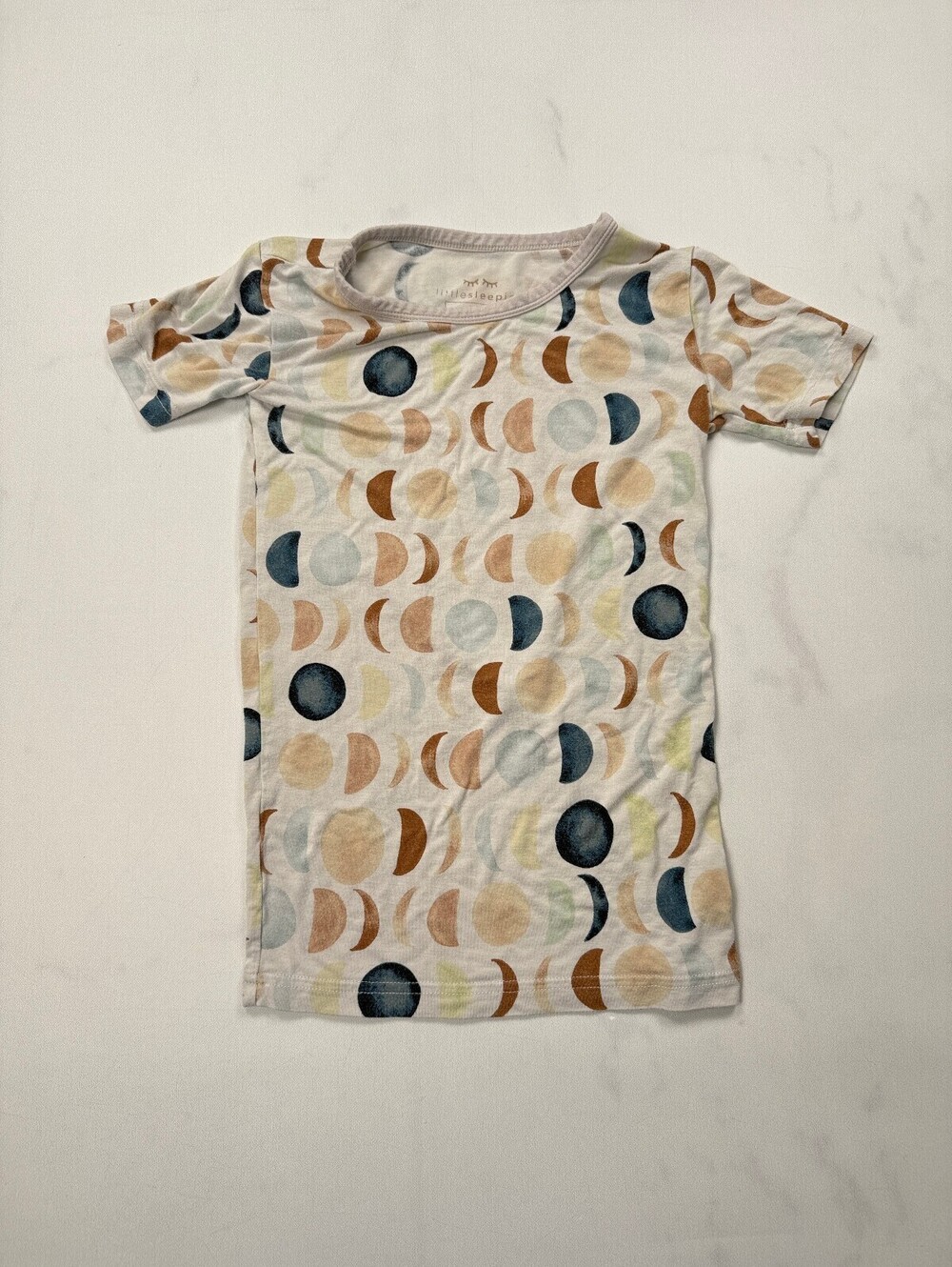 Littlesleepies Printed Sleep Top Cream Modern Indie - Boys 7/8